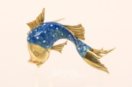 Brosche, Modellanfertigung in Form eines Fisches,