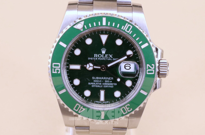 Herren-Armbanduhr ROLEX Submariner Date, "Hulk"