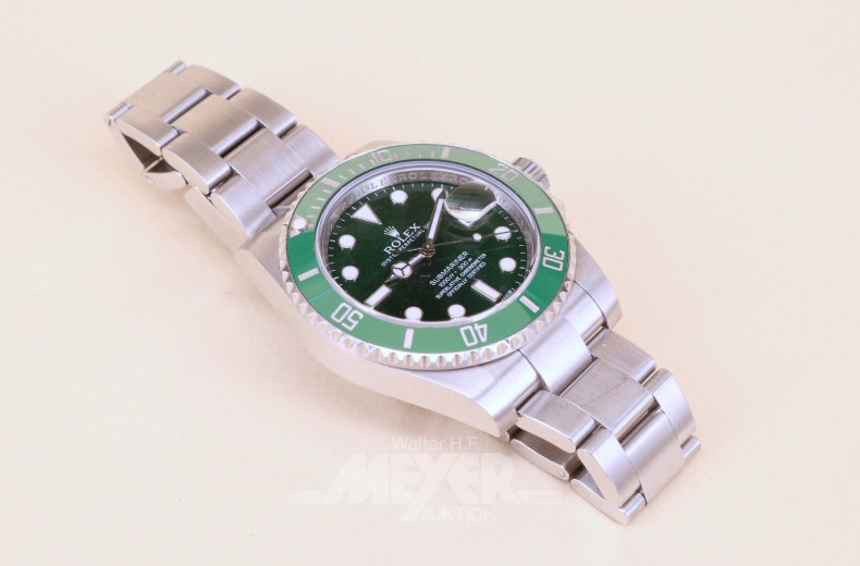 Herren-Armbanduhr ROLEX Submariner Date, "Hulk"