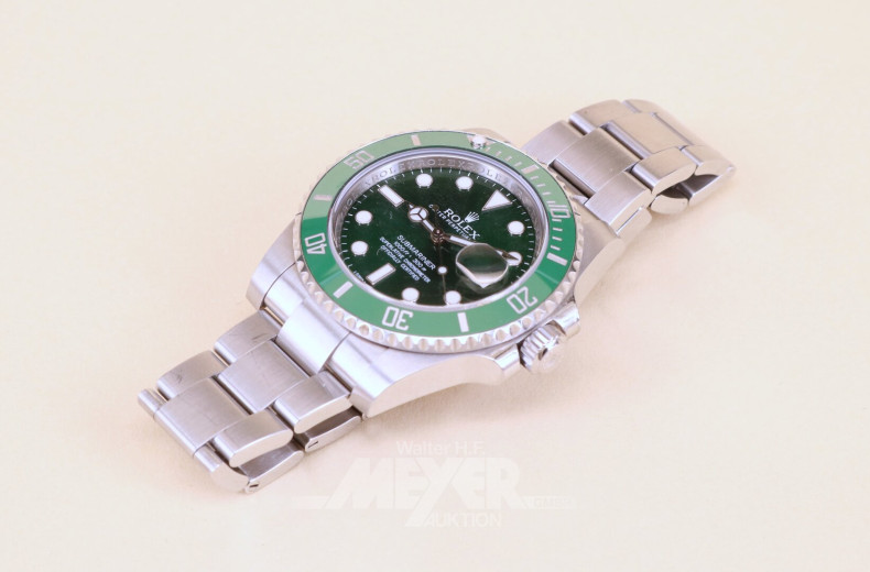 Herren-Armbanduhr ROLEX Submariner Date, "Hulk"