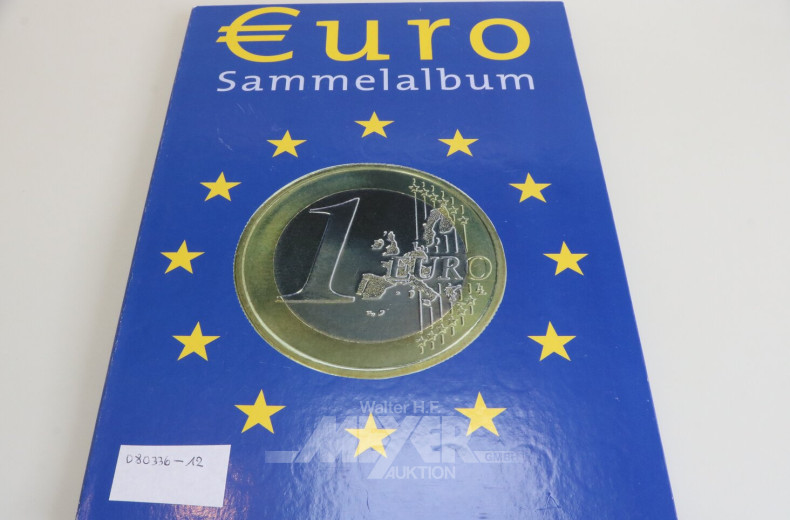 Euro-Sammelalbum mit Kursmünzen