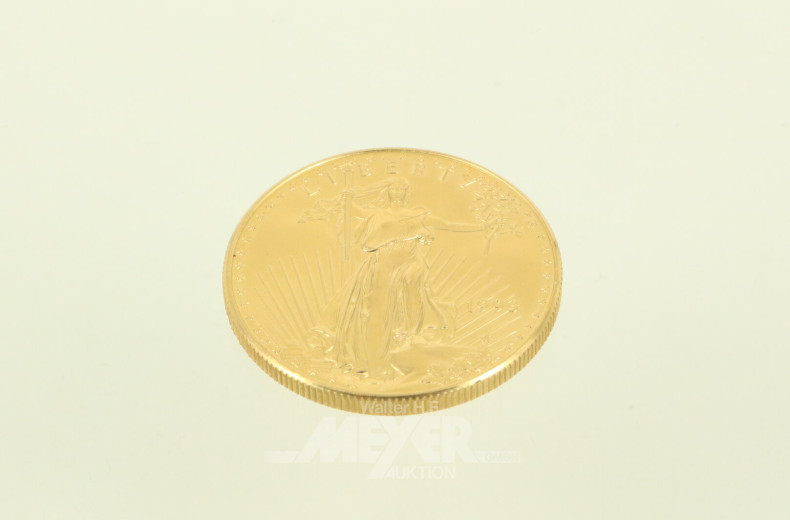 Goldmünze Liberty USA 1993