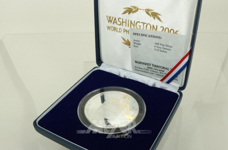 Northwest Territorial Mint - Silbergedenkprägung anlässlich der Weltphilatelieausstellung in Washington 2006