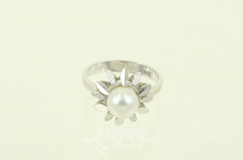 Damenring mit 1 Perle