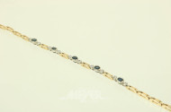 Armband mit Saphiren u. 10 kl. Diamanten
