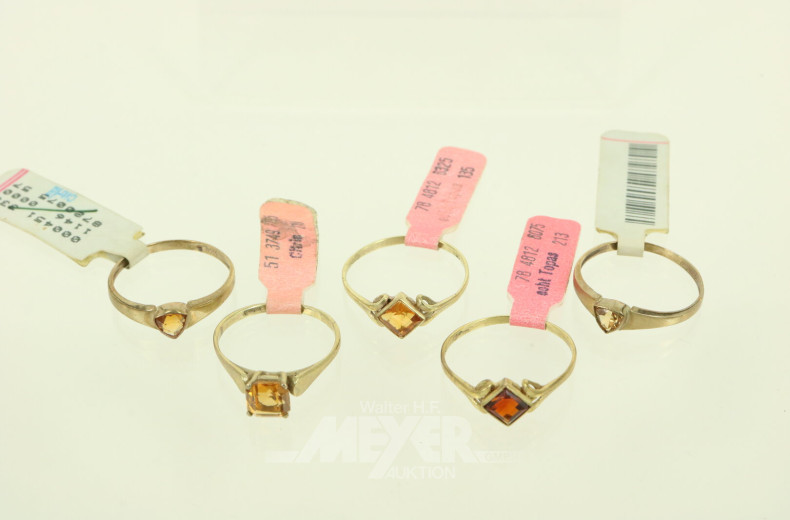 Ringe mit Citrin und Topas