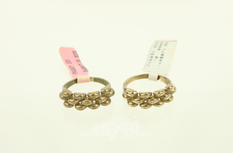 Paar Ringe in Kieselsteinoptik