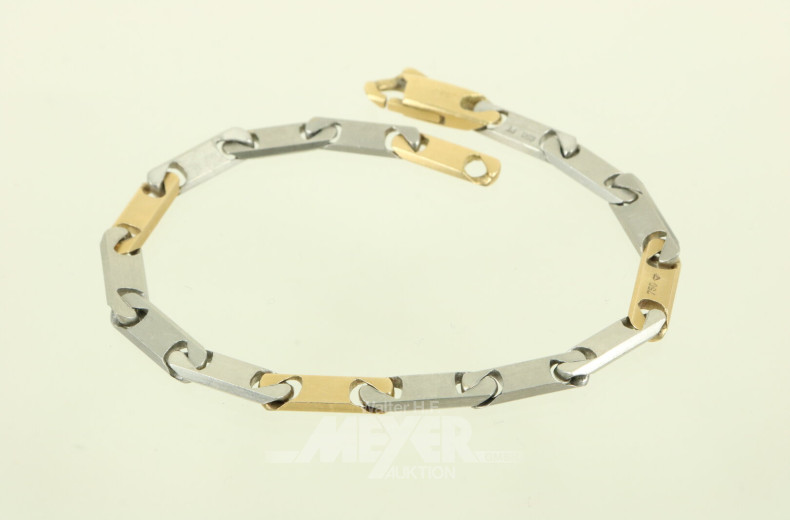 Gliederarmband aus 750er GG- und 950er Platin-Elementen