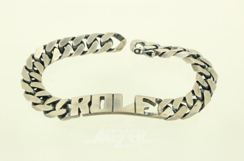 Panzerarmband mit Schriftzug 'Rolf'