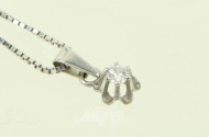 Kette mit Solitär-Anhänger von ca. 0.2ct
