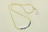 Zierliches Collier mit 11 kl. Saphiren