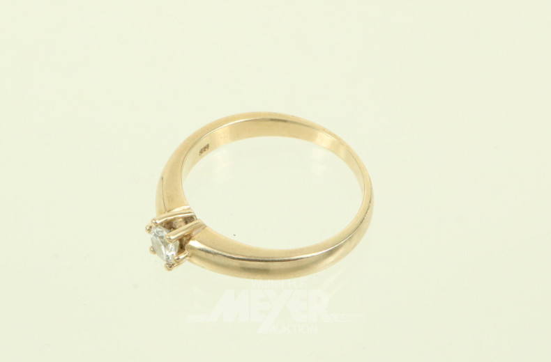 Solitärring mit Brillant von ca. 0.3ct