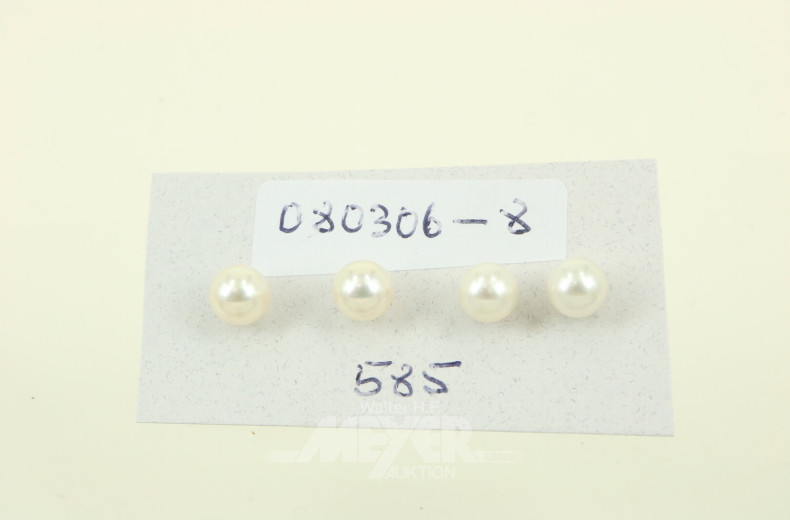 2 Paar Perlenohrstecker