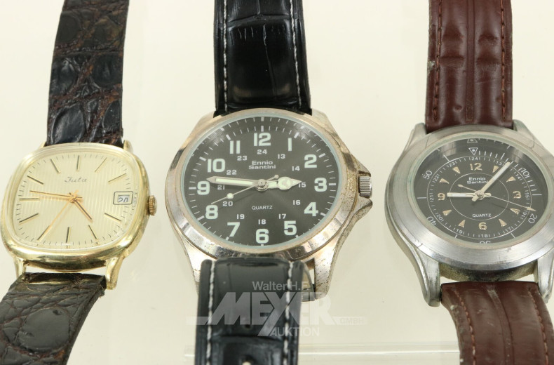 6 Herrenarmbanduhren