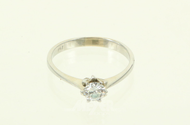 Damenring mit 1 Brillant, ca. 0,25 ct.