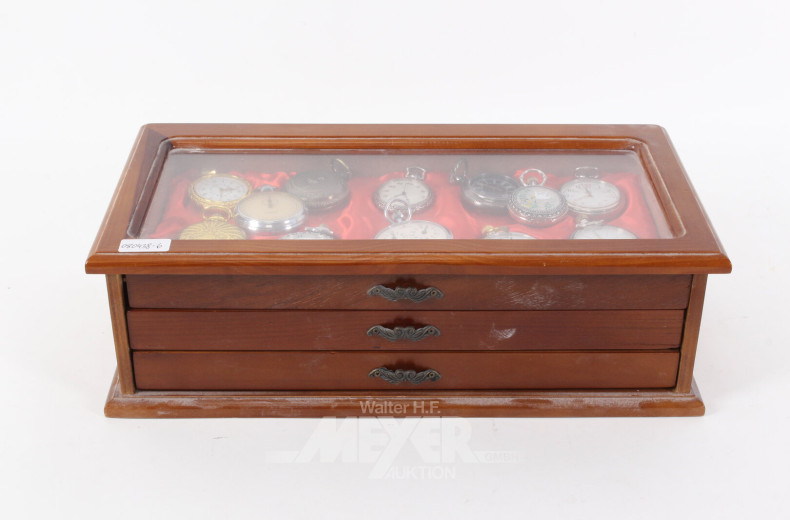 Posten Taschenuhren in Schubladenbox