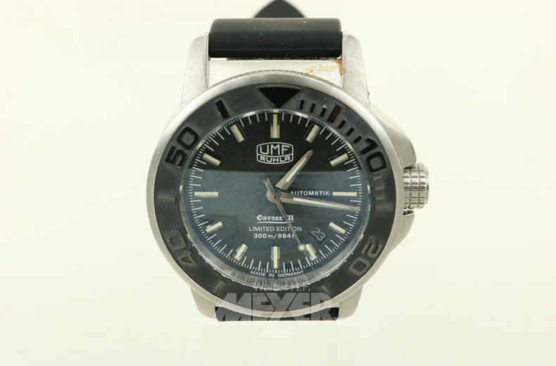 UMF Ruhla Armbanduhr Taucheruhr Automatik Limited Edition 066/299