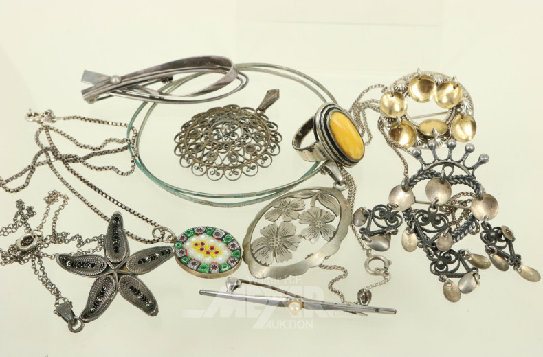 Konvolut Silberschmuck