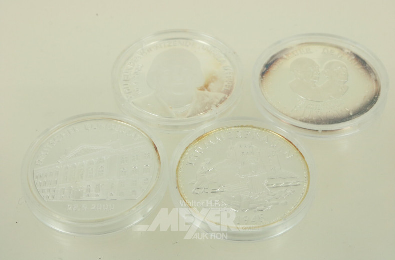 Konvolut von Silber-Gedenkmünzen mit Motiven zur Europäischen Union