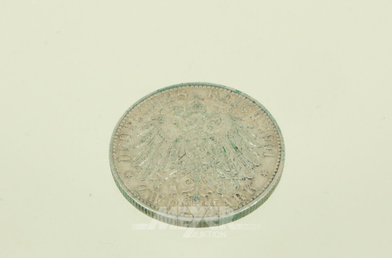 Großherzogtum Oldenburg - 2 Mark Friedrich August 1901 A