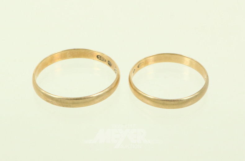 Paar Trauringe von 1933