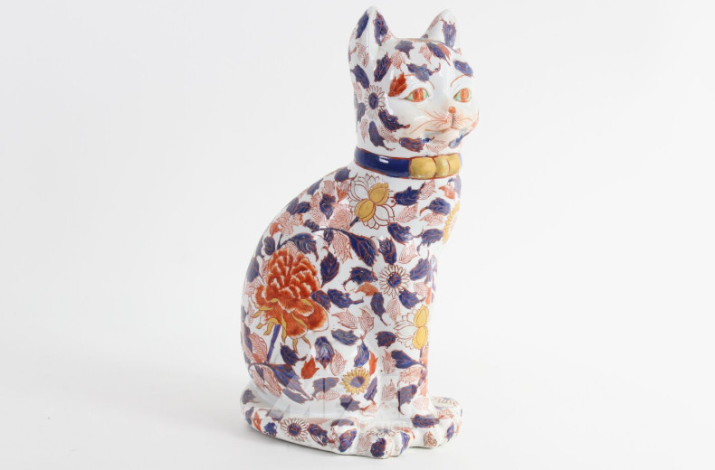 asiat. Porz.-Figur "Katze"