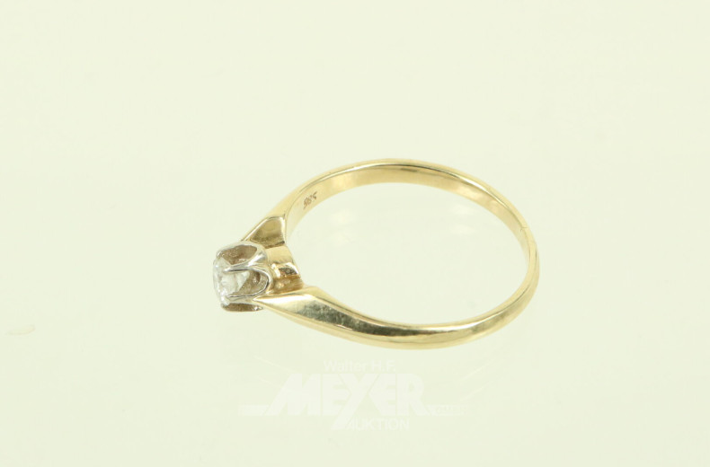 Solitärring mit Brillant von ca. 0.25ct