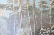 Pastellzeichnung "Winterlandschaft"