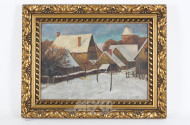 Gemälde "Dorf im Winter"
