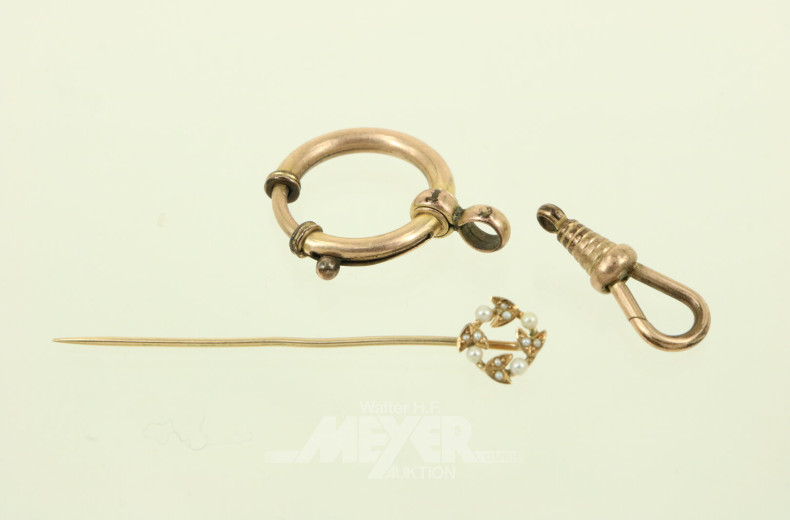 3 Schmuckteile in Gold