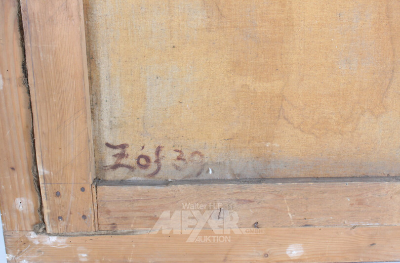 2 Gemälde "Päarchen auf dem Landsitz" & "Päarchen im Wald"