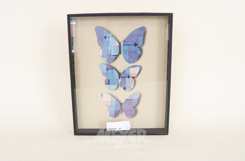 Collage '3 Schmetterlinge von Paul Klee'
