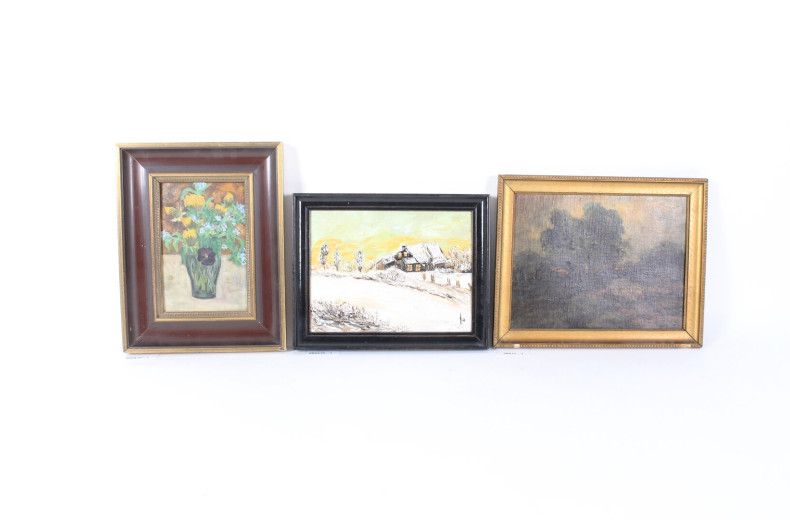 3 Kleine Ölgemälde