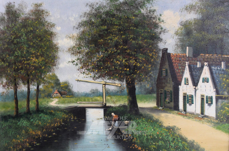 4 Kunstwerke mit Landschaftsszenen