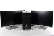 Tower-PC und 2 Monitore, 24"