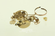 Kleiner Posten Altgold und Schmuckteile