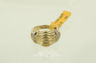 Breiter Ring mit kl. Brillanten von 0.06ct