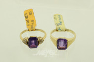 2 Ringe mit Amethyst