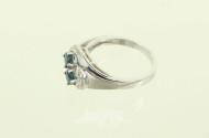 Ring mit 2 Saphiren und kl. Brillanten