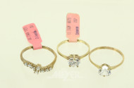 3 Ringe mit Zirkonia