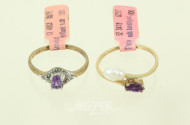 4 Ringe mit kl. Amethyst