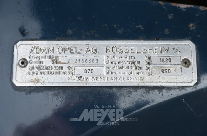 Opel Kapitän P, Limousine, blau