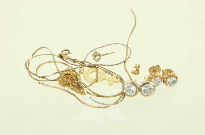 Kleines Konvolut Altgold