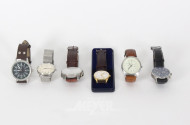 6 Herrenarmbanduhren diverser Hersteller
