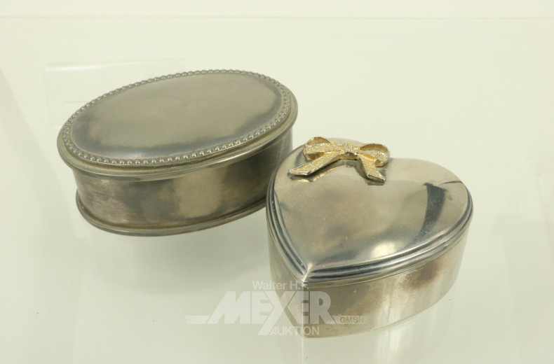 Konvolut Modeschmuck in 2 Schmuckdosen