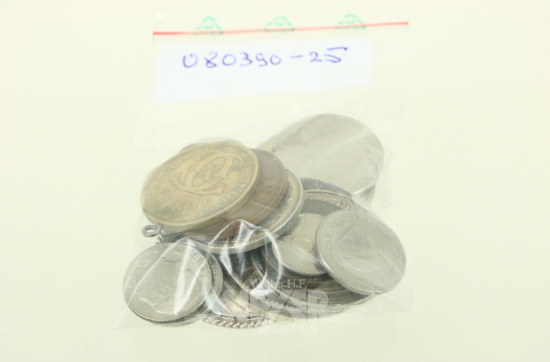 Konvolut Münzen, u.a. Preußen, Österreich, BRD ab 1949 und weitere europäische Länder