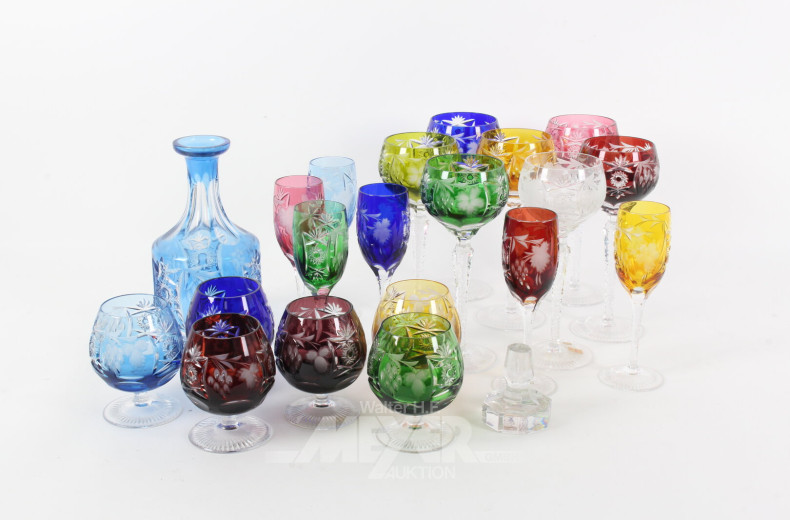 19 Gläser und 1 Karaffe