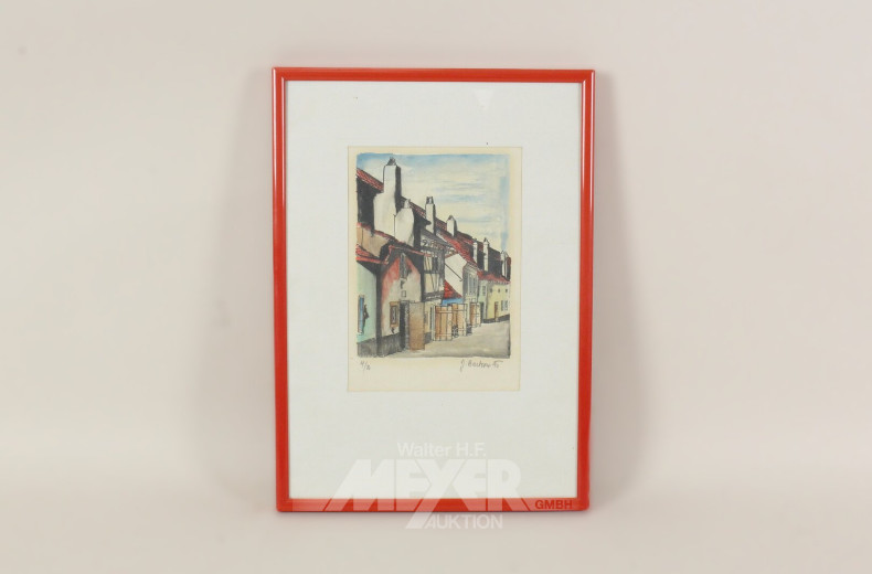 kl. Aquarell "Straßenansicht"