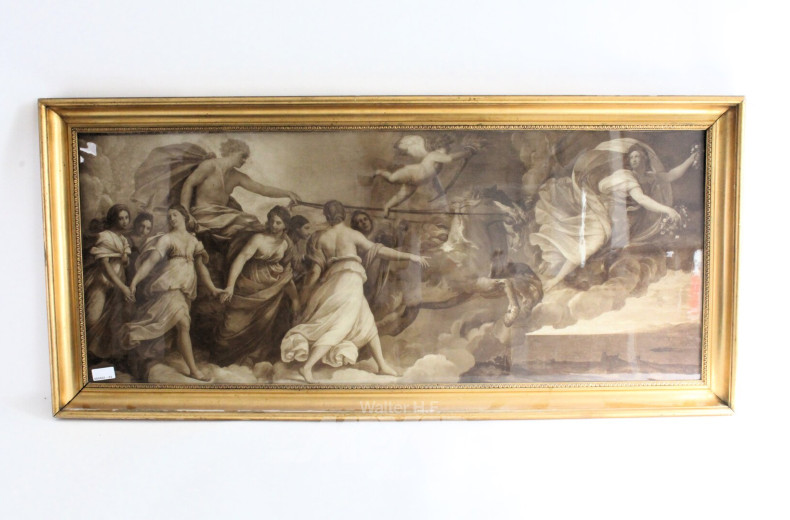 2 versch. Drucke, gerahmt "Aurora und Engel"