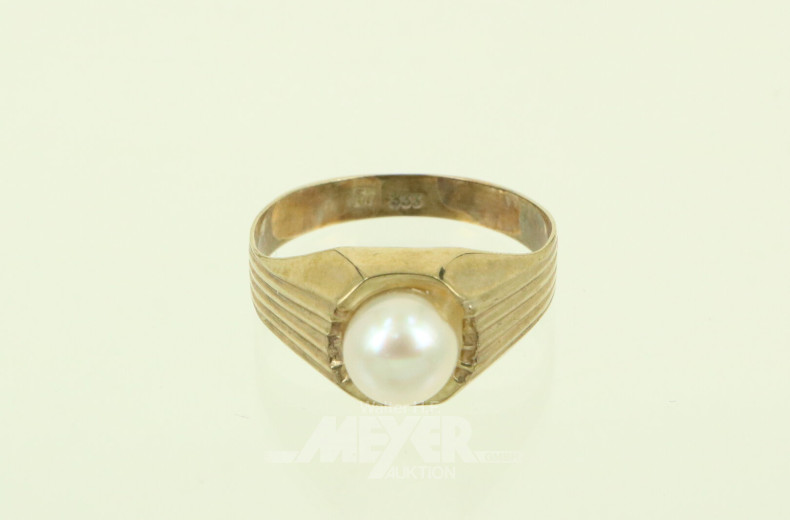 Damenring mit Perle